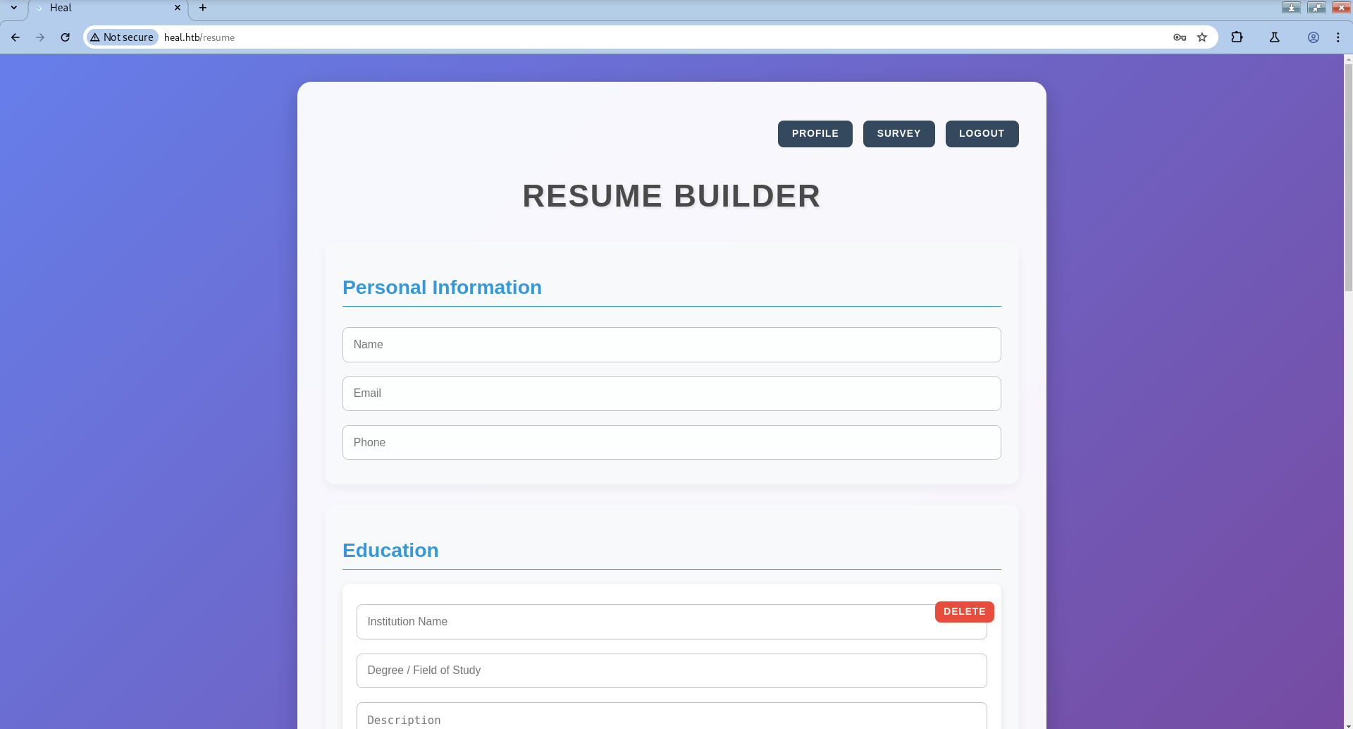 resume builder